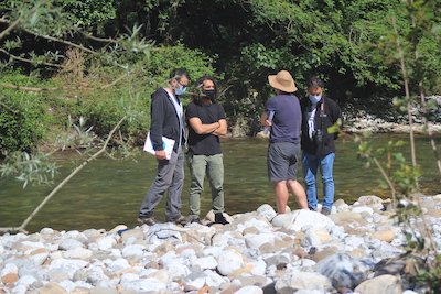 Técnicos del IH Cantabria y de ITAGRA.CT visitan del río Deva